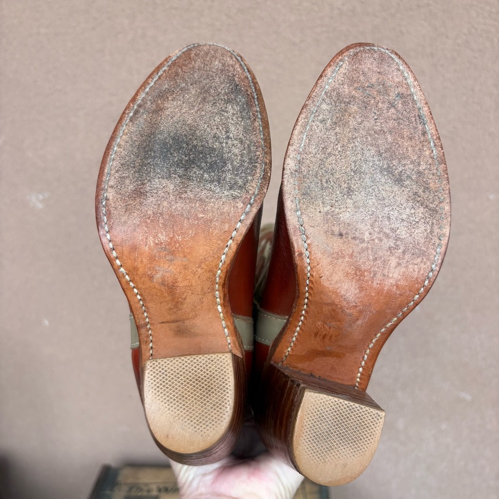 Vintage 70’s Capezio Butterfly Inlay Heeled Cowgirl Boot - Picture 12 of 16
